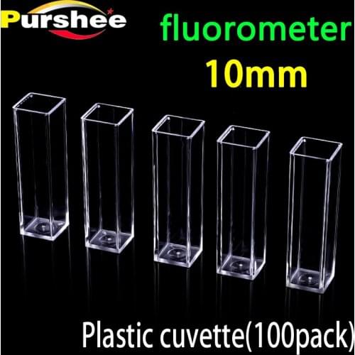 10mm Plastic fluorometer Cuvette 100PCS