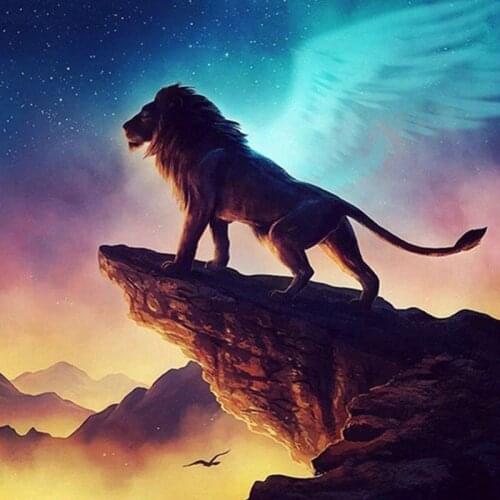 Full Round Diamond Painting Cartoon Lion 5D DIY Diamond Embroidery Cross Stitch Rhinestone Mosaic Painting Decor