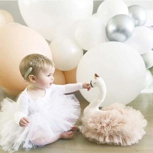 Princess Girls dream net crown swan dolls kids stuffed toy childrens room decoration photography props birthday wedding gift
