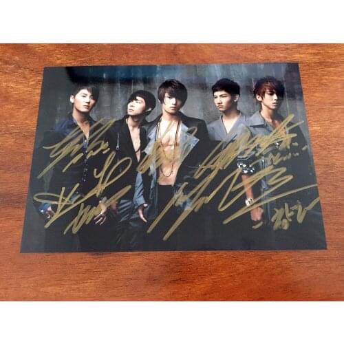 Hand signed TVXQ autographed signed photo 5*7 K-POP freeshipping 2013 FF