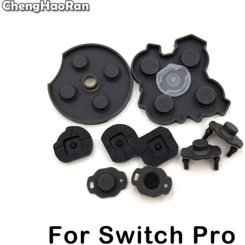 ChengHaoRan 1Set ABXY Cross Button Conductive Rubber D-Pad for Nintend Switch Pro Controller for NS Pro Joy-Con Silicone Button