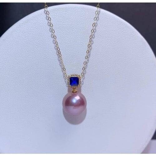 Shilovem 18k yellow gold real Natural pearls pendants fine Jewelry women trendy no necklace party new gift plant mymz11-125563zz