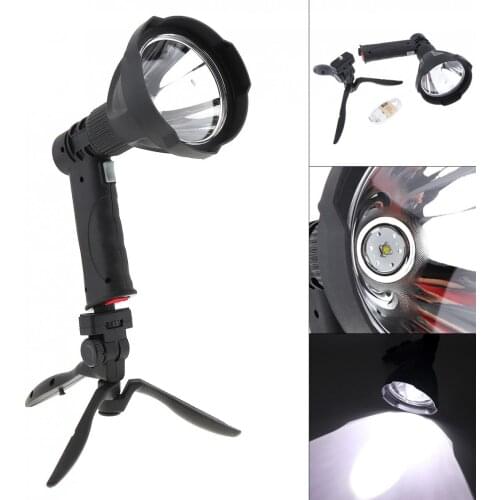 10W LED USB Charging Flashlight Handheld Bracket Light with 3 Modes Light for Drilling / Patrolling / Camping / Night Fishing