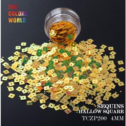 TCT-115 Hollow Square Shape 4MM Sequin For Nail Art Decoration Body Art Nail Gel Polish Manual DIY Decoration Crafts Decoration
