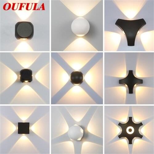 OUFULA Outdoor Wall Lamp Fixture LED Waterproof Sconces Creative Decorative For Patio Stair Aisle Garden Villa