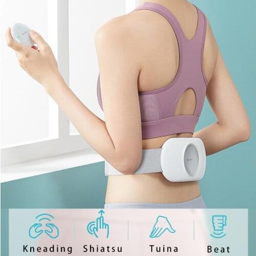 4 Heads Smart Electric Waist Massager Back Pulse Massager TENS Wireless Heat Muscle Strain Relax Pain Kneading Massage Machine