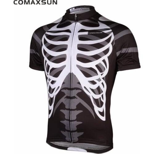 COMAXSUN Cycling Jersey Breathable Skeleton MTB Bicycle Clothing Comfortable Road Bike Clothes Sports Shirts