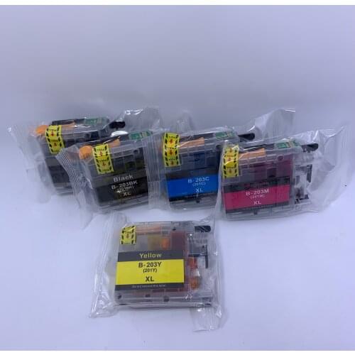 YOTAT 5pcs Compatible ink cartridge LC203 LC201 For Brother MFC-J4320DW MFC-J680DW MFC-J4420DW MFC-J880DW MFC-J5520DW MFC-J460DW