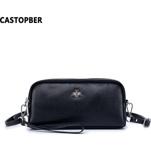 Womens Small Leather Crossbody Bag Touch Screen Phone Purse With Clear Window Pockets Genuine Leather Long Wallet Day Clutches