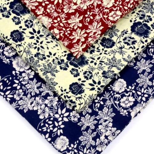 100*145cm cotton fabric for dress Twill Printed cloth DIY Handmade skirt Needlework quilting patchwork Floral fabric