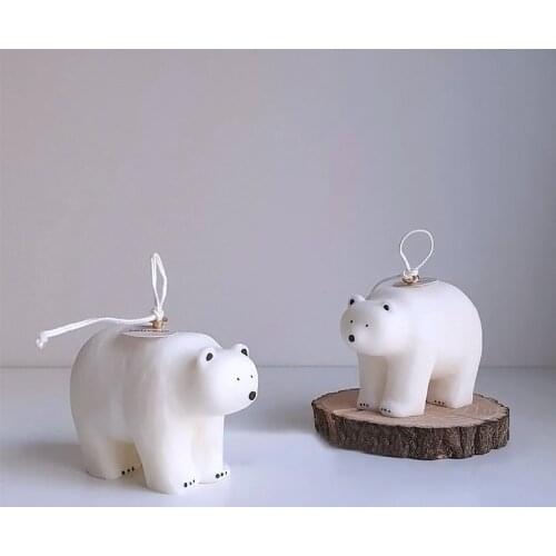 3D Walking Bear Candle Silicone Mold DIY Aromatherapy Soap Mold Plaster Clay Crafts Chocolate Fondant Cake Baking Mould