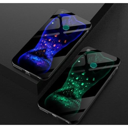 3D Luminous Tempered Glass Case For Huawei Honor View V20 V30 Starry Sky Painting Back Cover For Honor Play 3 4 T Pro