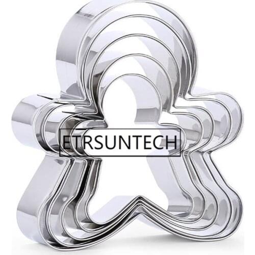50sets Reusable Biscuit Mold Stainless Steel Cookie Cutter Dessert Kitchen Decorating Gingerbread Man Baking Tools
