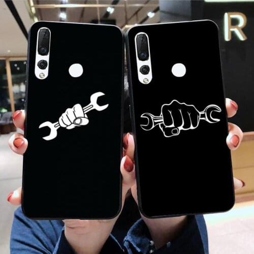 CUTEWANAN Mechanic Holding A Wrench Motorcycle Phone Cover for Huawei Honor 30 20 10 9 8 8x 8c v30 Lite view pro