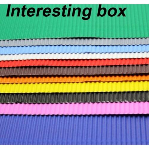 Color corrugated paper 50 * 70cm large corrugated paper DIY handmade paper wave art paper kindergarten children science