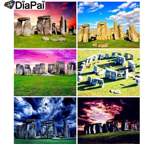 DIAPAI Diamond Painting 5D DIY 100% Full Square/Round Drill "Stonehenge scenery" 3D Embroidery Cross Stitch Home Decor