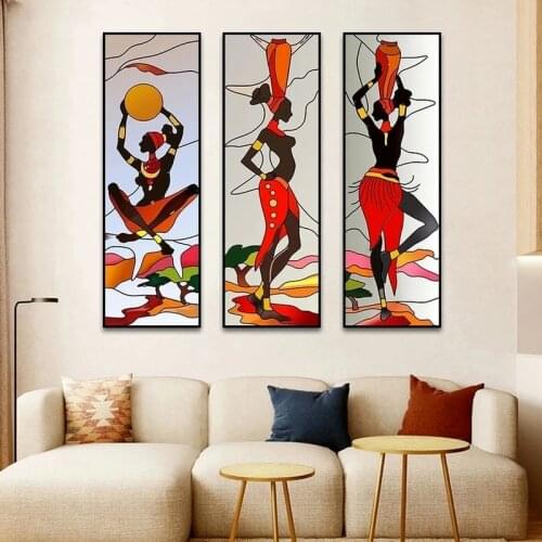 Figure Painting Wall Art Abstract Africa Women Canvas Printings and Posters for Room Decor Wall Painting Nordic Poster Artwork