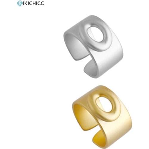 Kikichicc 925 Sterling Silver 2020 Geometric Mouth Adjustable Rings Resizable Luxury Rock Punk Party Thick Large Jewelry