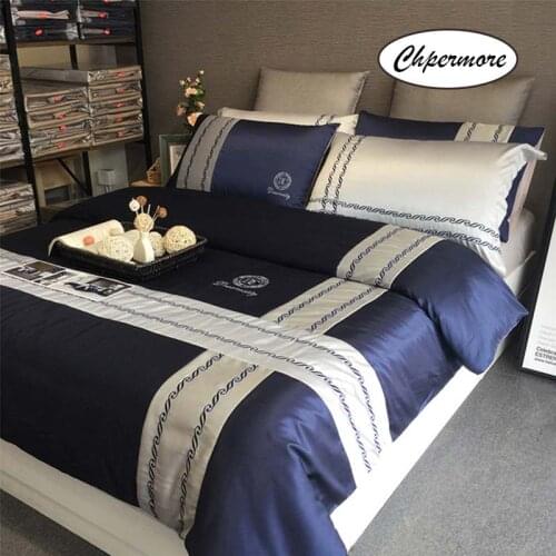 European Minimalist Bedding Set 100% Cotton Duvet Cover Sets Bed Sheets Pillowcases 3/4 Size Twin PCS King Queen