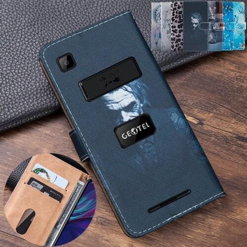 Leather Case Cover For Geotel G1 Terminator Business wallet Book Phone Case For Geotel G1 Terminator 5.0" flip 3D Clown case