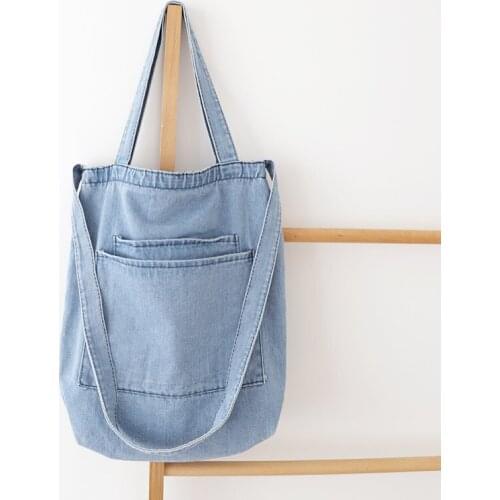 Newhotstacy Bag 03262021 Ladies old fashion canvas bag denim bag single shoulder zipper bag