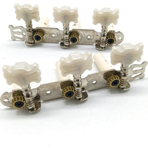 One Pair Guitar Tuning Pegs Machine Tuners White Machine Head for Classic Guitar Guitar Part Accessories