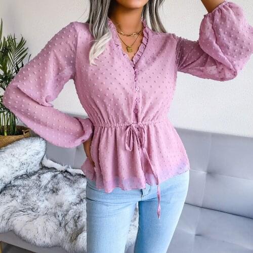 Блузки в горошек Owner Girl China At AliExpress