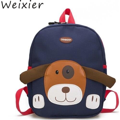 WEIXIER Dog Cartoon Backpack Baby mochila infantil Toddler Bag kids school bag Kindergarten Rucksacks Childrens backpack LL-37