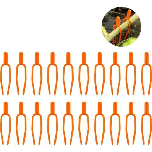 Farming Clip Strawberry Fork Agricultural Clamps Gardening Tools Environmental Orange Durable Plastic 100PCS/Set 100pcs