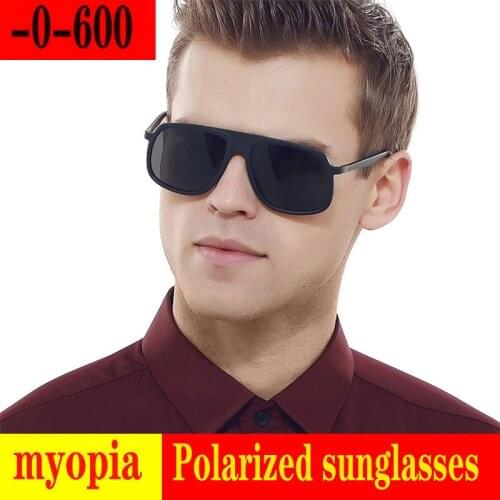 Finished Polarized Myopia Sunglasses Men Women custom Short sighted Optics Driving goggles women fashion Square sunglasses FML