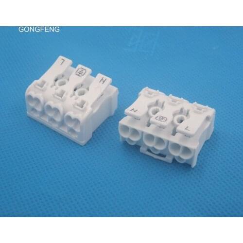 Special Wholesale Universal Wiring Device 3 In 6 out Wire Connector Terminal Flexible Cord Hard Wire Universal 100PCS/LOTS