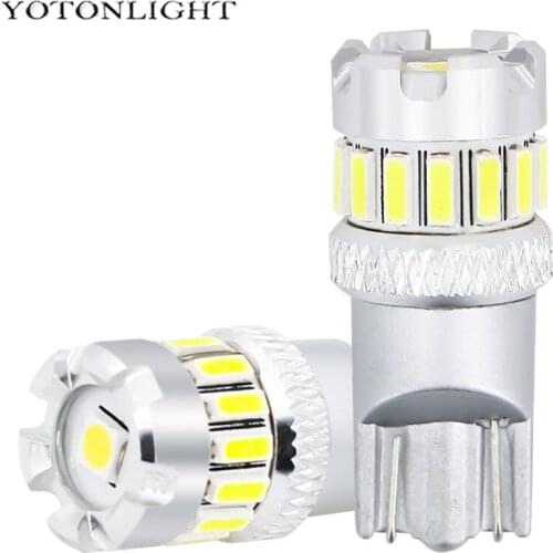 Super Bright 2x T10 W5W Led Lamp Canbus 3014 3030 Smd Reading Dome Plate Clearence Light For VW BMW BENZ Bulb 3w White 12V 6000K