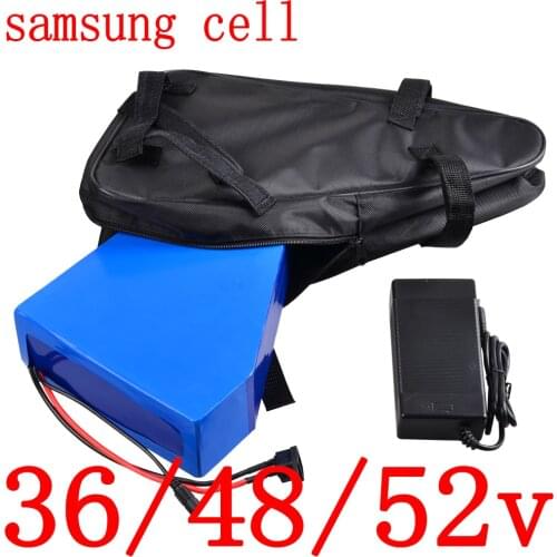 51.8V electric scooter battery 52v 20ah 1000w electric bike Triangle battery 52V 20AH Lithium battery use LG cell with charger