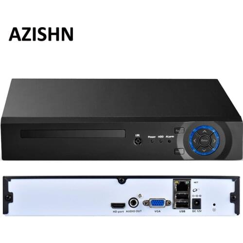 AZISHN 8CH/16CH/32CH CCTV NVR 4MP 5MP 1080P Security H.265/H.264 Network Surveillance Video Recorder HDMI VGA FTP 3G XMeye
