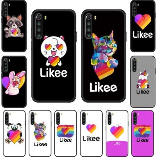 Funny Love Heart Likee Cat Phone case For Xiaomi Redmi Note S2 4 5 6 7 8 A S X Plus Pro black tpu coque luxury hoesjes fashion