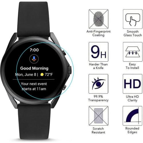 Tempered Glass Screen Protector Clear Full Protective Film For Fossil Gen 5 LTE Watch