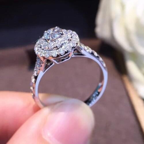 925 Silver gemstone diamond Ring Women Cubic Zirconia Wedding Engagement Band Female Girls Finger Ring Anillo Plata Mujer Bague