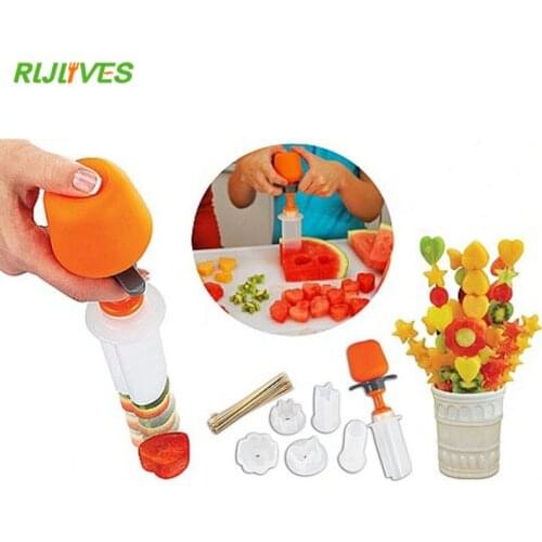 1 Set Fruit Salad Carving Cake Decorating tools Fruit Shape Molds Vegetable Fruit Smoothie Cooking Accessories