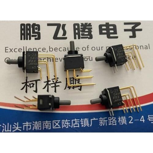 1PCS Japan NKK G-23AV sealed miniature waterproof button switch curved foot 6 feet 3 gears shaking head rocker 0.4VA