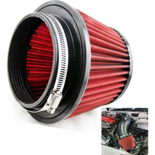 115mm Air Filter Car Intake Reusable Modified Mushroom Head Air Filter Universal Style Auto Car Accessiores red blue