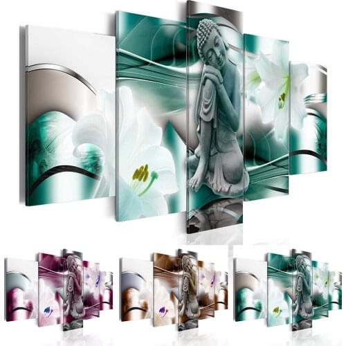 2019 ( No Frame ) Canvas Print Modern Fashion Wall Art the Abstract lily Buddha for Home Decoration