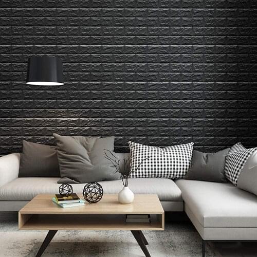 3D Dormitory Living Room Bedroom TV Wall Three-Dimensional Foam Brick Baseboard Waterproof Anti-Collision Soft Wall Sticker