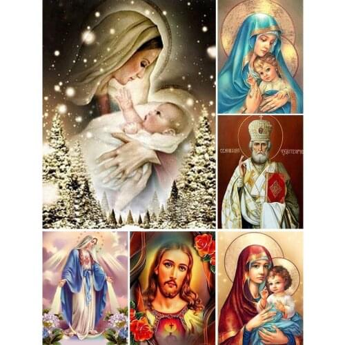 5D Diamond Painting Full Square Crystal Religious Icon DIY Cross stitch Kits Diamond Mosaic Rhinestones gift Diamond Embroidery