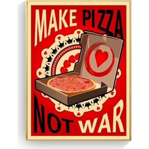 Abstract Make Art Not War Vintage Canvas Painting Wall Art Nordic Posters and Prints Wall Pictures for Living Room Decoration