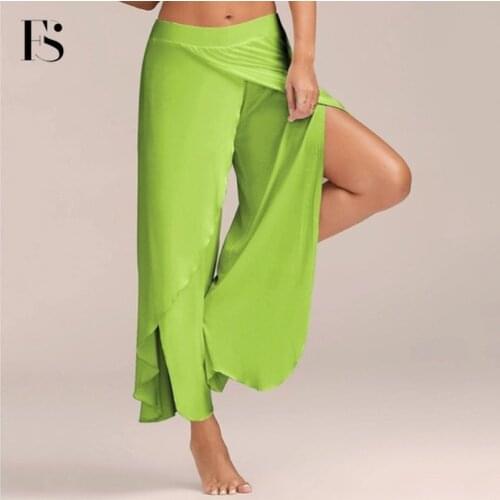 Women Irregular Side Slit Harem Pants Breathable Loose Pants 5XL Plus Size Casual Bottoms Ladies Trend Fitness Pants