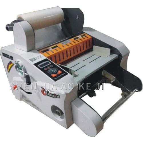 CB-F350A automatic laminating machine 0.5-3 m / min film speed LCD Display laminator 220v/50hz 1450w 1pc Film width 350mm