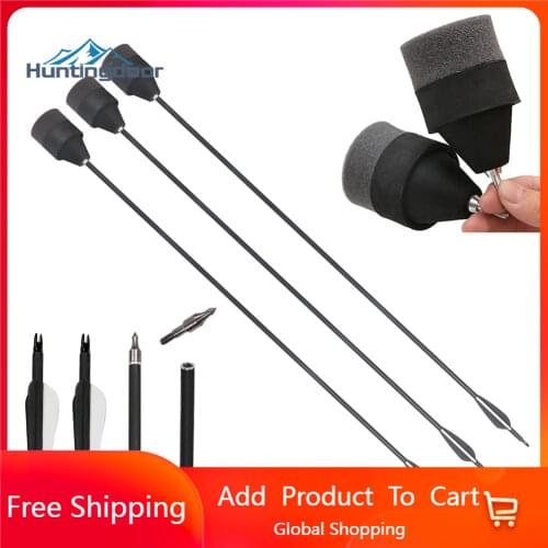 Black Soft Sponge Archery Arrow 6 Pack Safety Bow and Arrow Shooting Game Wide Tip Cue Club CS