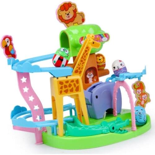 DIY Assembly Giraffe Tumbler Toy Interesting Educational Slide Game Tumbler Capsule Track Rolling For Kids