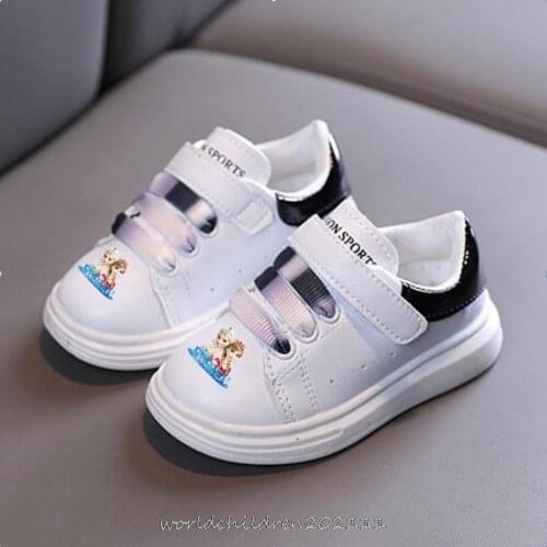Disney Childrens Small White Shoes Boys' Shoes Frozen Elsa Primary And Middle School Girls' Sports Shoes Children Kindergarten