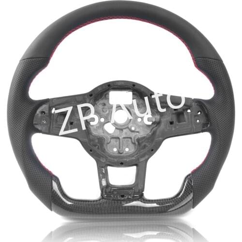 For Volkswagen Golf MK7 GTI R Napa Leather + Perforated Leather + Carbon Fiber Steering Wheel